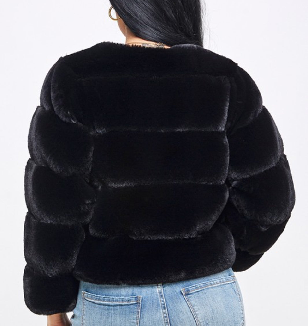 Cute sexy faux fur coat