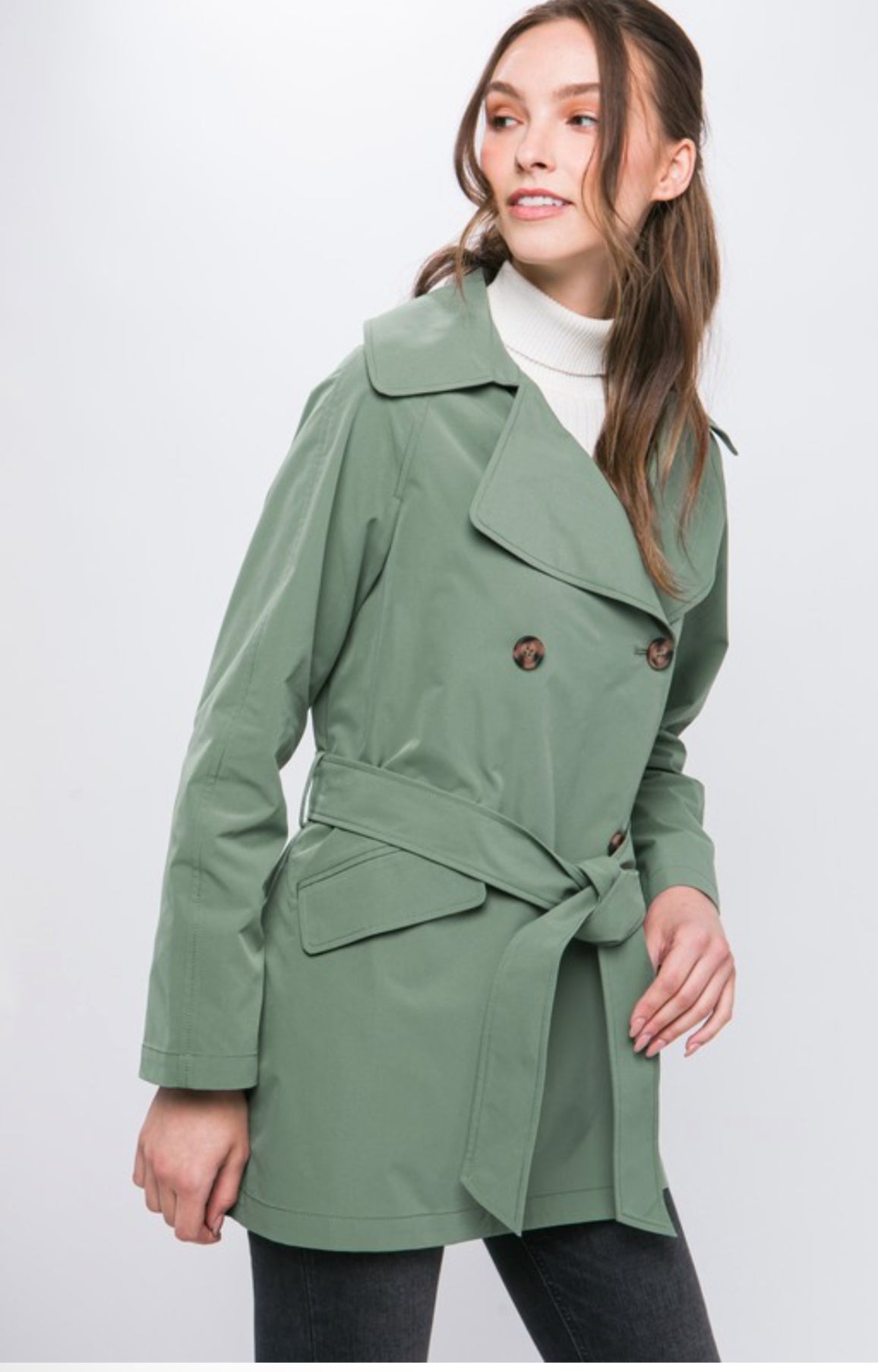 Trench Coat with Waist Belt