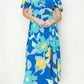 Floral Square Neck A Line Midi