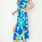 Floral Square Neck A Line Midi