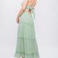 Crochet Layered Panels Long Dress