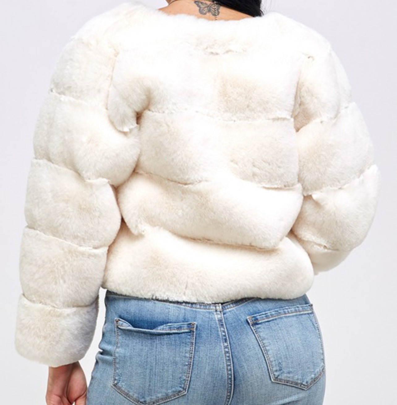 Cute sexy faux fur coat
