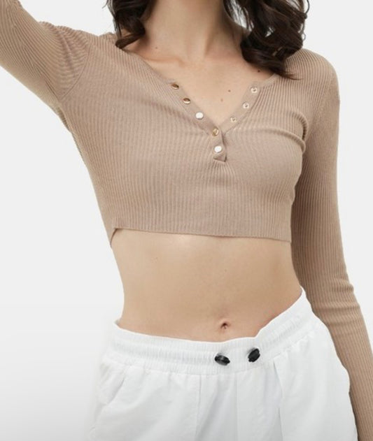 Cropped  Sweater Top - Style by me